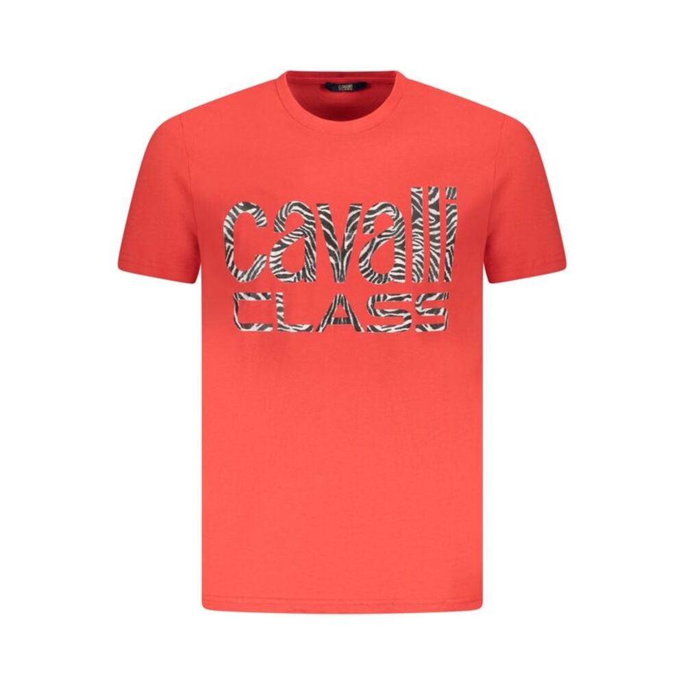 Cavalli Class "Rosso Cotton Men Men's T-Shirt"